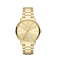 Armani Exchange AX2707 Cayde Three-Hand Gold Dial Gold Stainless Steel Men’s Watch