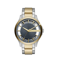 Armani Exchange AX2403 Hampton Two-Tone Blue Dial Silver, Gold Stainless Steel Men’s Watch