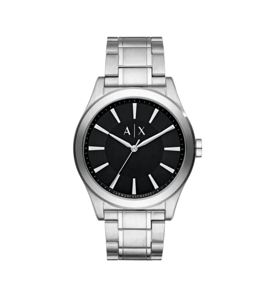 Armani Exchange AX2320 Three-Hand Black Dial Silver Stainless Steel Men’s Watch