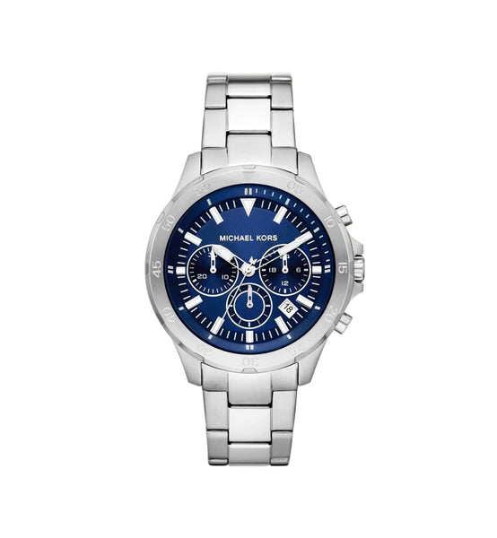 ミン①JBL4319 Michael Kors MK9107 Grayson Blue Dial Men's Watch – WATCH ACES