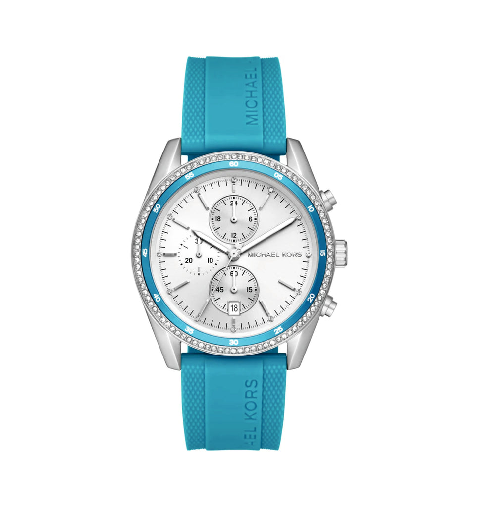 Michael Kors MK7485 Hadyn Chronograph White Dial Blue Strap Women’s Watch