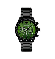 Emporio Armani AR11472 Chronograph Green Dial Black Stainless Steel Men’s Watch