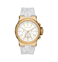 Michael Kors MK8937 Dylan Chronograph White Dial White Strap Men’s Watch