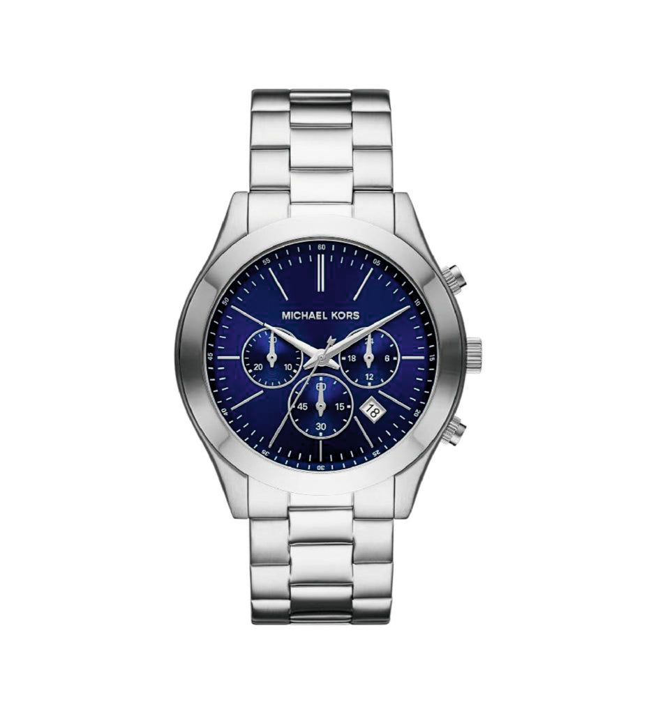 Michael Kors MK8917 Slim Runway Blue Dial Silver Stainless Steel Men’s Watch