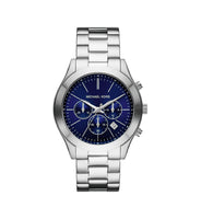 Michael Kors MK8917 Slim Runway Blue Dial Silver Stainless Steel Men’s Watch