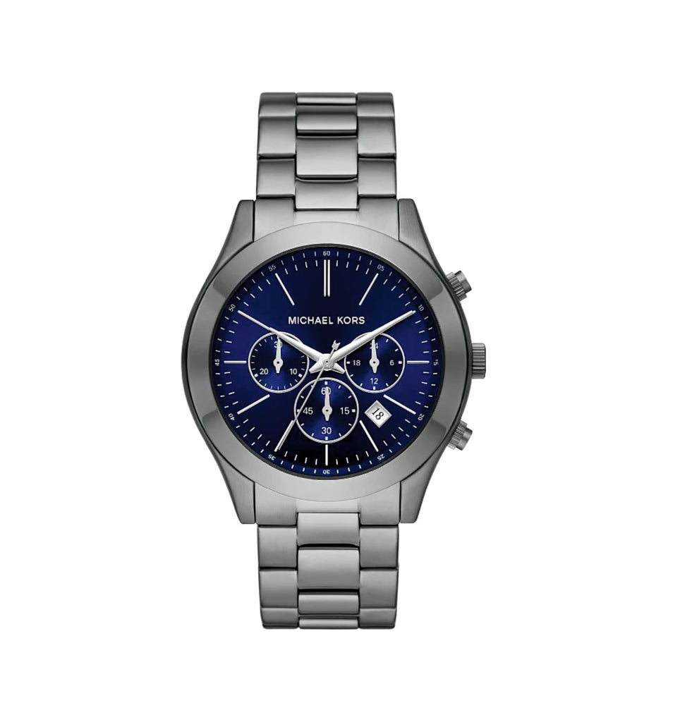 Michael Kors MK8987 Slim Runway Chronograph Navy Dial Gunmetal Stainless Steel Men’s Watch
