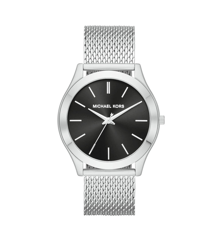 Michael Kors MK8606 Slim Runway Black Dial Silver Stainless Steel Men’s Watch