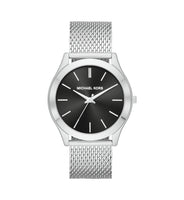 Michael Kors MK8606 Slim Runway Black Dial Silver Stainless Steel Men’s Watch