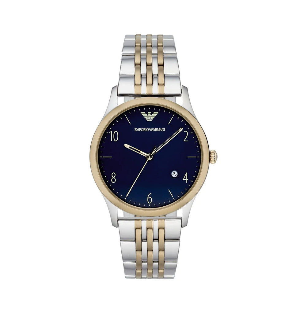 Emporio Armani AR1868 Blue Dial Two-Tone Stainless Steel Strap Men’s Watch