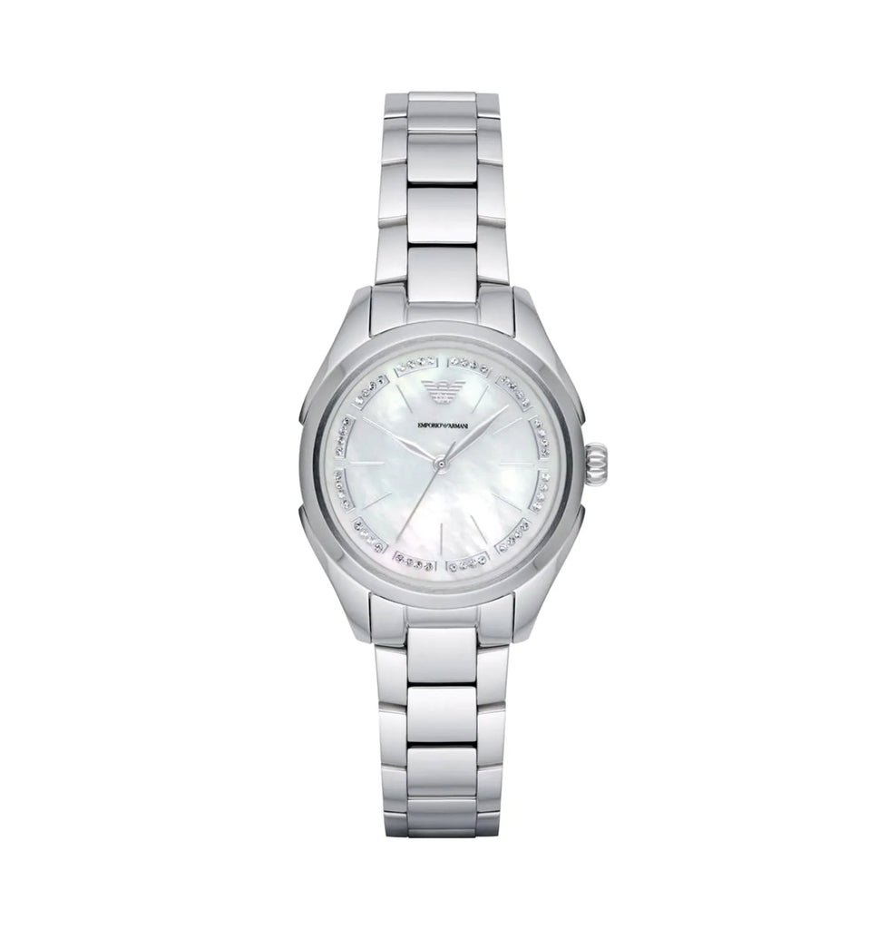 Emporio Armani AR11030 Mother of Pearl Dial Stainless Steel Strap Women’s Watch