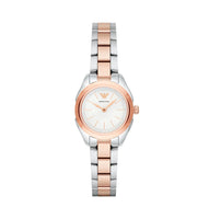 Emporio Armani AR11029 White Dial Two Tone Stainless Steel Strap Women’s Watch