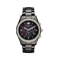 Emporio Armani AR1455 Black Ceramica Chronograph Women's Watch