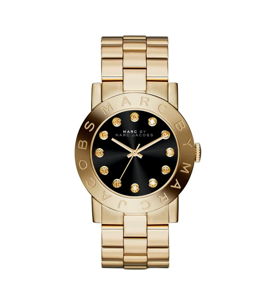 Marc Jacobs MBM3334 Amy Glitz Black Dial Gold Stainless Steel Women’s Watch