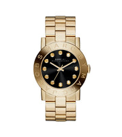 Marc Jacobs MBM3334 Amy Glitz Black Dial Gold Stainless Steel Women’s Watch