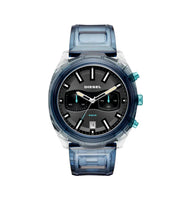 Diesel DZ4494 Tumbler Gray Dial Blue Silicone Strap Men's Watch