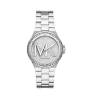 Michael Kors MK7234 Lennox Pavé Logo Silver Dial Silver Stainless Steel Women’s Watch