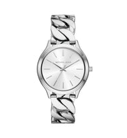 Michael Kors MK7474 Slim Runway Silver Dial Silver Stainless Steel Women’s Watch