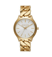 Michael Kors MK7472 Slim Runway White Dial Gold Stainless Steel Women’s Watch