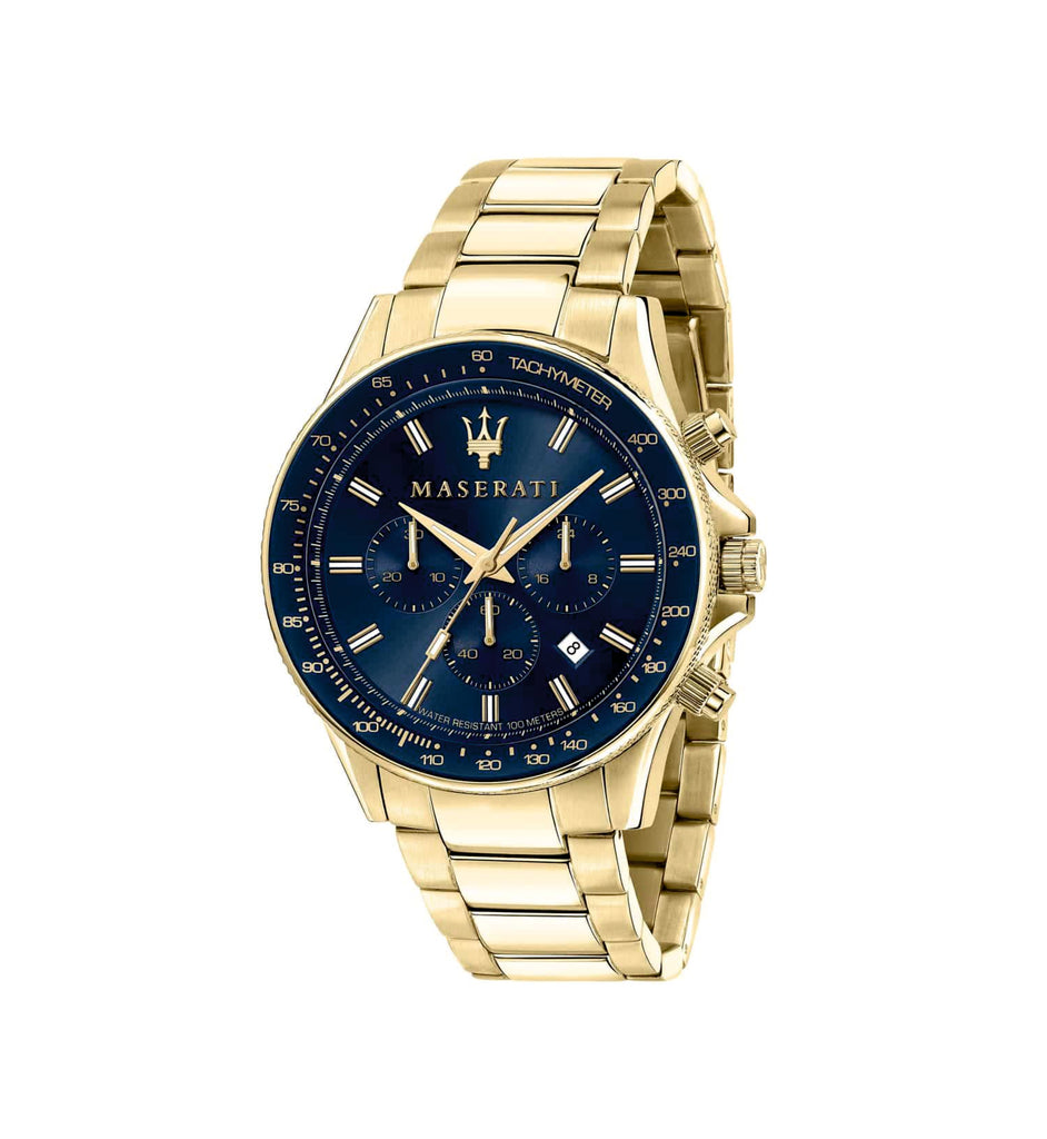 Maserati R8873640008 Sfida Gold Blue Chronograph Men’s Watch
