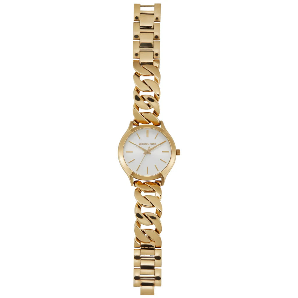 Michael Kors Women Watch Slim Runway Curb Chain Gold Tone MK7472 White Dial 38mm Michael Kors | Accessories | Michael Kors Women Watch Slim  main image 3