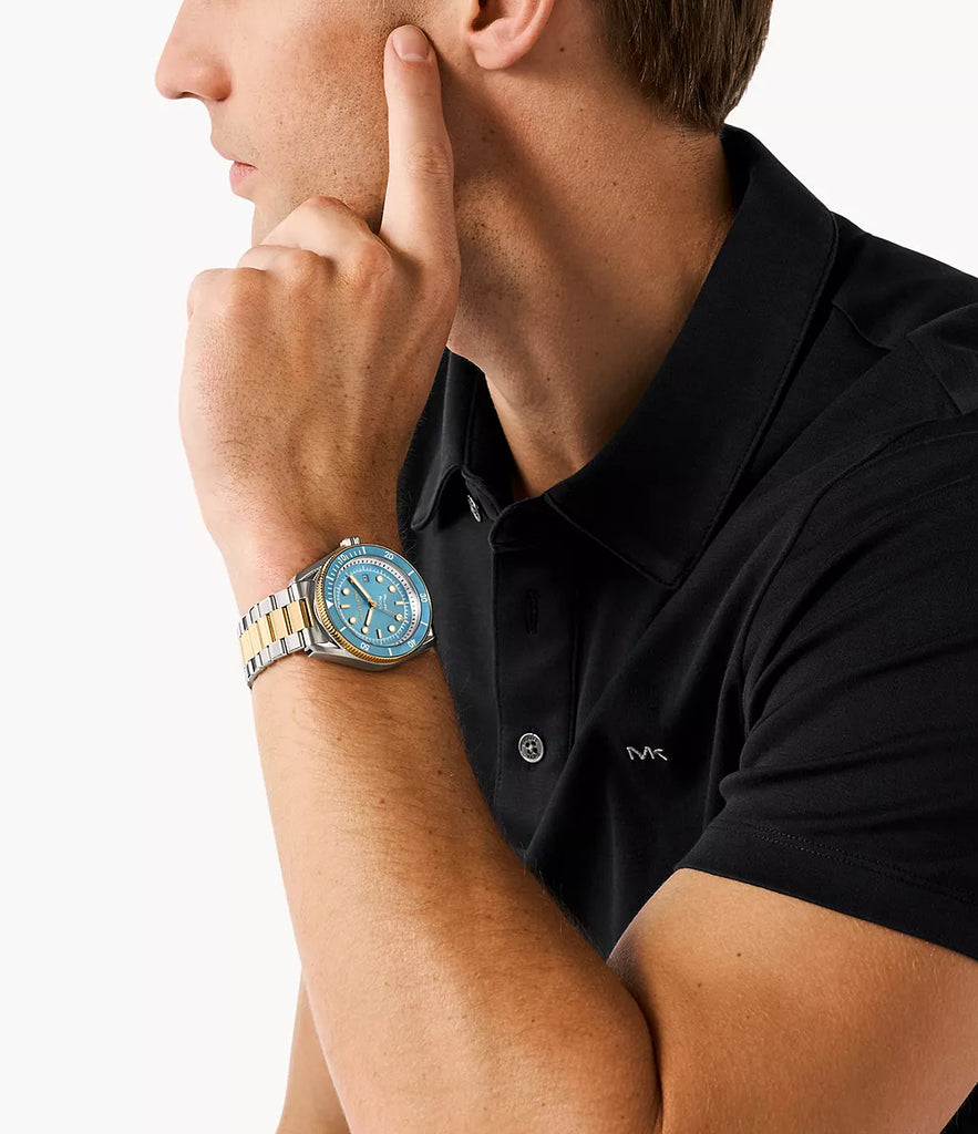 Michael Kors MK9169 Maritime Three-Hand Two-Tone Stainless Steel Men's