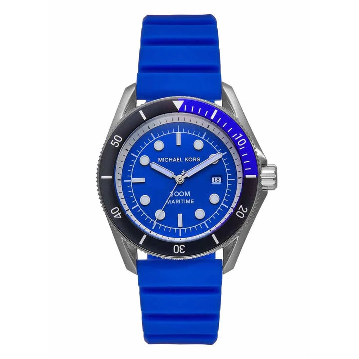 Michael Kors MK9156 Maritime Three-Hand Date Blue Silicone Men's Watch