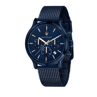 Maserati R8873618010 Epoca Analog Blue Dial Blue Mesh Bracelet Men's Watch