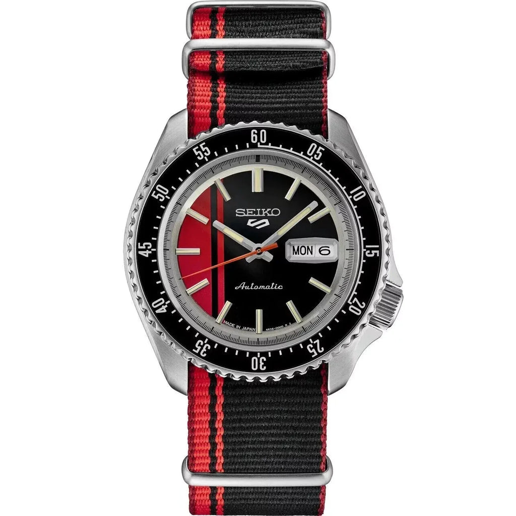 Seiko SRPK71 5 Sports U.S. Special Creation 42.5 mm Red Dial Men's Watch