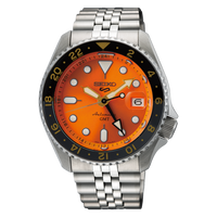 Seiko SSK005K1 5 Sports GMT Automatic Orange Dial Men's Watch