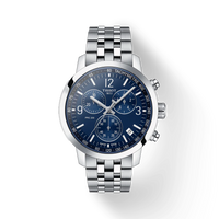 Tissot T114.417.11.047.00 Chronograph Quartz Blue Dial Silver Steel Strap Men's Watch