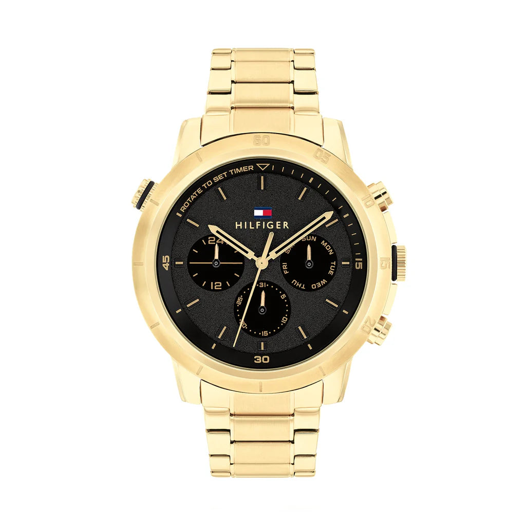 Tommy Hilfiger  1792109 Troy Gold Dial Stainless Steel Men’s Watch