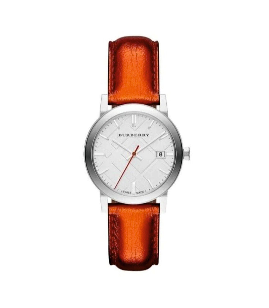 Burberry BU9121 The City Silver Dial Leather Strap Women’s Watch