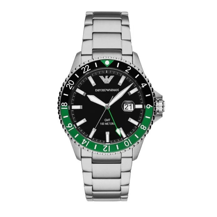 Emporio Armani AR11589 Black Dial Stainless Steel Strap Men’s Watch