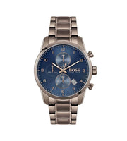 Hugo Boss 1513788 Skymaster Blue Dial Brown Stainless Steel Bracelet Men's Watch