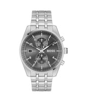 Hugo Boss 1514151 Skytraveller Grey Dial Stainless Steel Bracelet Men's Watch
