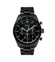 Hugo Boss 1513675 Trophy Black Dial Black Stainless Steel Bracelet Men's Watch