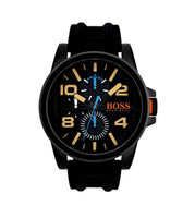 Hugo Boss 1550011 Detroit Black Dial Black Silicone Strap Men's Watch