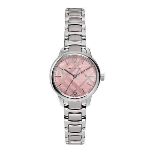 BRAND NEW Burberry Silver/Pink Dial Women’s Watch BU10111 Burberry The Classic Pink Dial Silver Steel Strap Watch for  main image 2