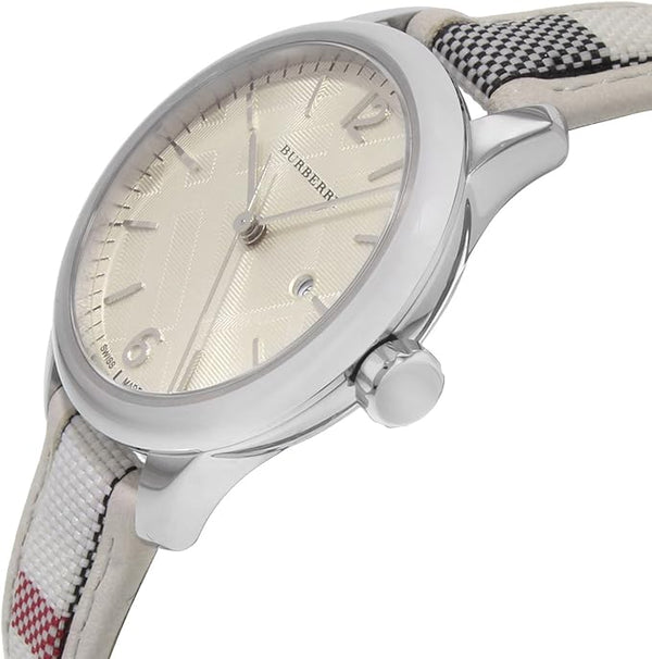 Burberry BU10113 Silver Classic Leather Strap Women’s Watch