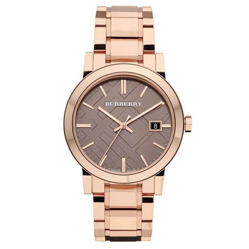 Burberry BU9005 Brown Dial Rose Gold-plated Men's Watch