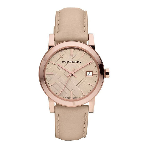 Burberry Leather Strat Watch Burberry The City Black Dial Black Leather Strap Watch for Men main image 3