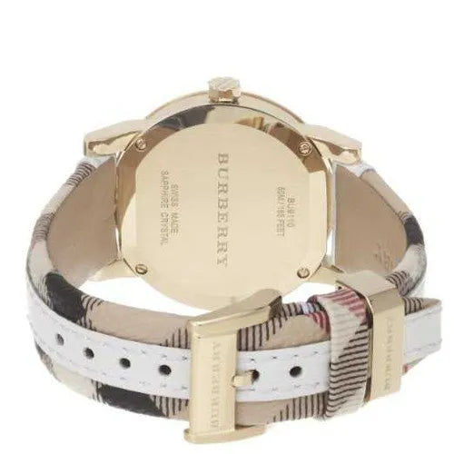 Burberry BU9015 White Leather Women's Watch
