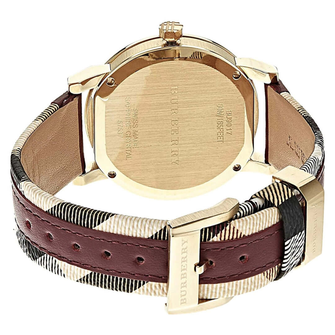 Burberry BU9017 Red Leather Women's Watch