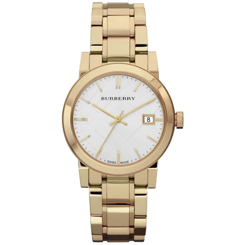 Burberry BU9103 White Dial Gold-tone Women's Watch