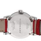 Burberry BU9129 White Silver Dial Red Leather Women's Watch