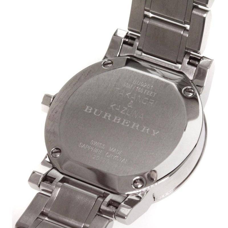 Burberry BU9201 Check-stamped Dial Silver Tone Women's Watch