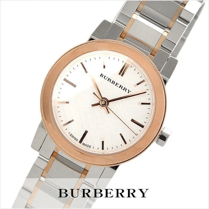 Burberry Rose Gold Quartz Ion-Plated Watch Burberry White Dial Rose Gold Ion-Plated Bezel Ladies Watch  main image 2