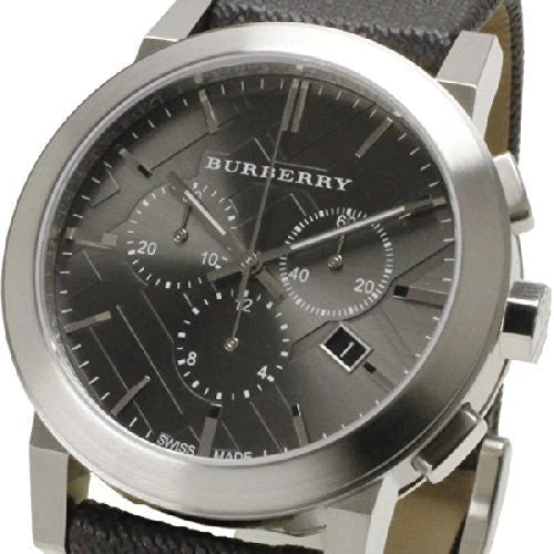 Burberry BU9362 Grey Dial Black Leather Men's Watch