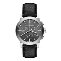 Burberry BU9362 Grey Dial Black Leather Men's Watch