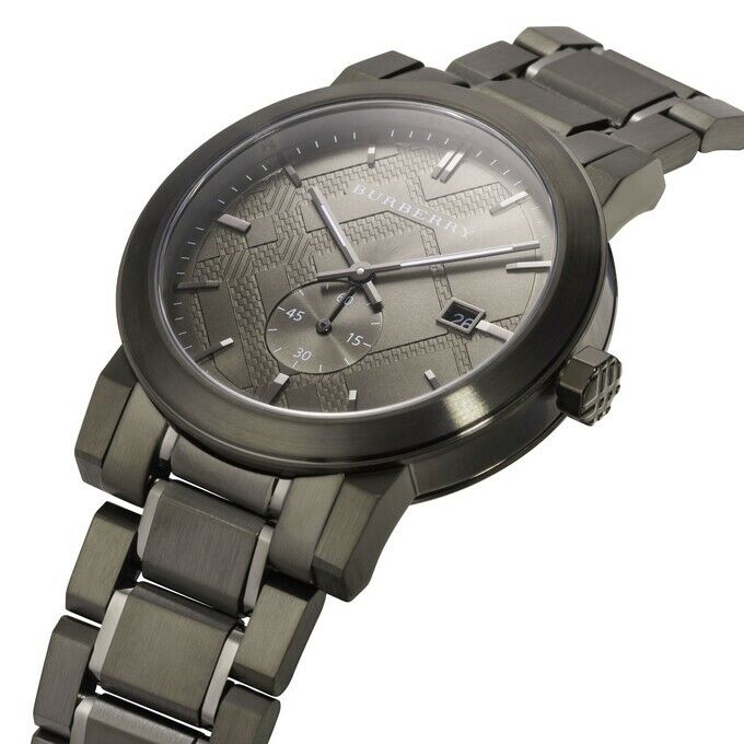 Gunmetal Bu9902 Burberry BU9902 Gunmetal Dial Steel Men's Watch